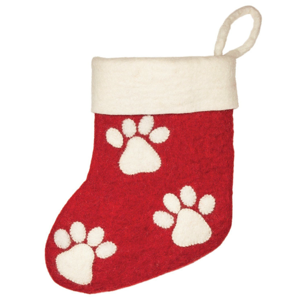 Paw Print Holiday Stocking - Wild Woolies (H) - TheHomeToGo