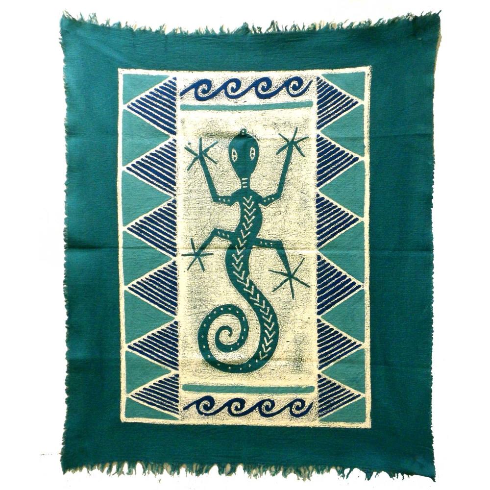 Gecko Batik in Three Blues - Tonga Textiles - TheHomeToGo