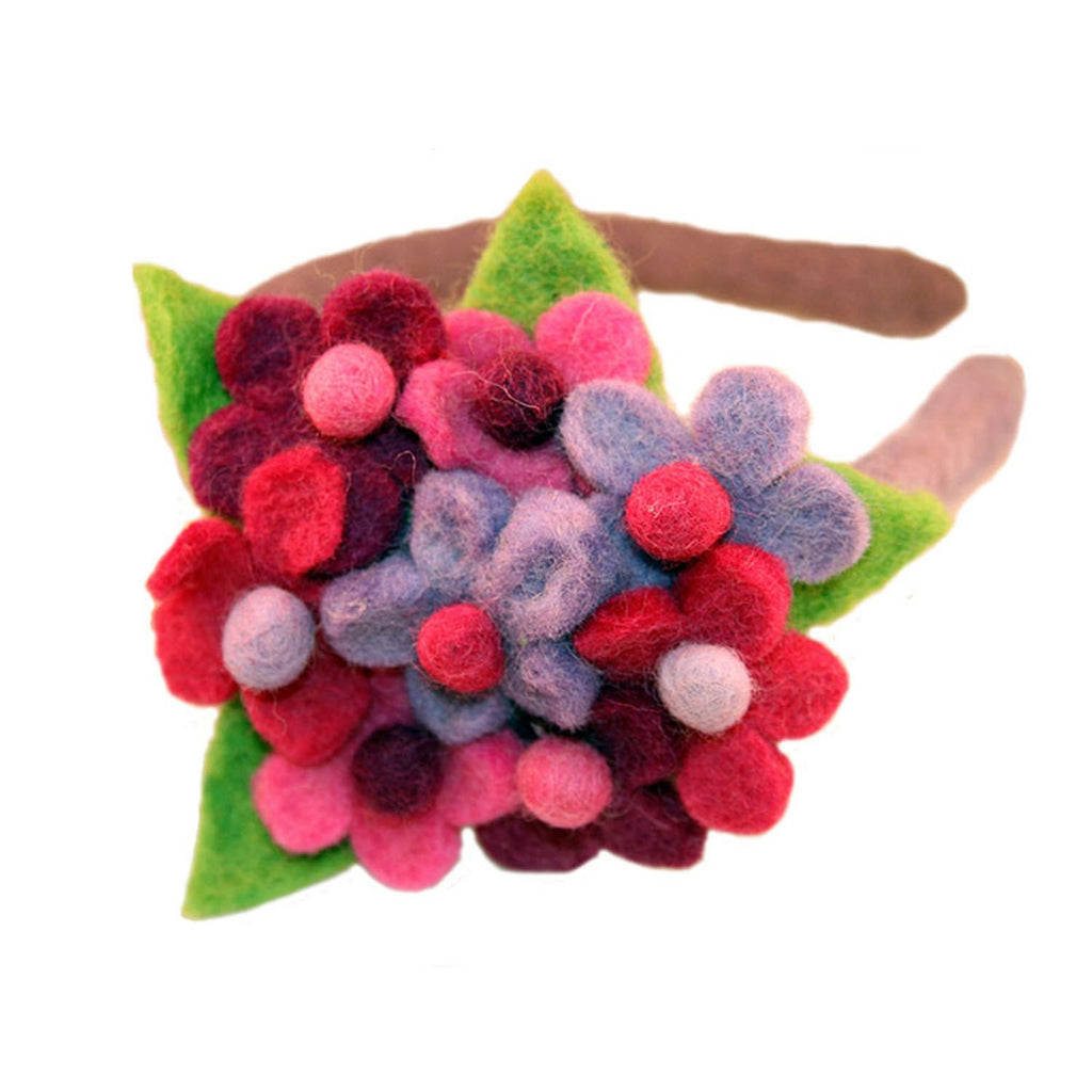 Felt Flower Bouquet Headband - Global Groove (C) - TheHomeToGo