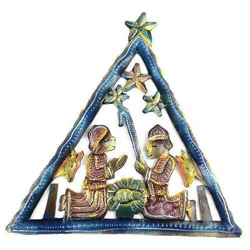 Painted Triangle Nativity Wall Art - Croix des Bouquets (H) - TheHomeToGo