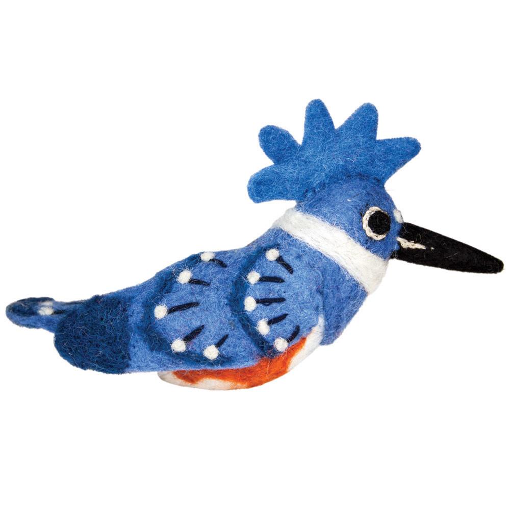 Wild Woolies Felt Bird Garden Ornament - Belted Kingfisher - Wild Woolies (G) - TheHomeToGo