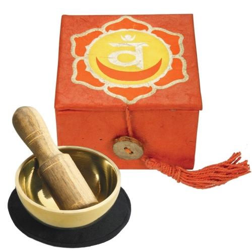 Mini Meditation Bowl Box: 2" Sacral Chakra - DZI (Meditation) - TheHomeToGo