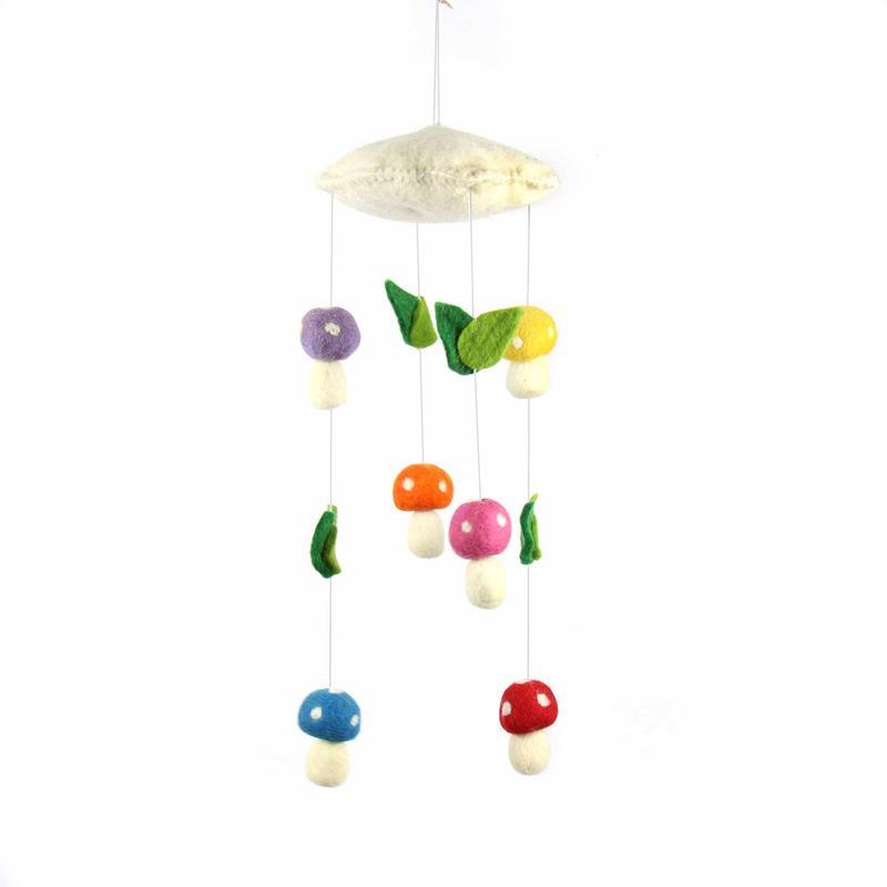 Felt Mushroom Mobile - Global Groove - TheHomeToGo