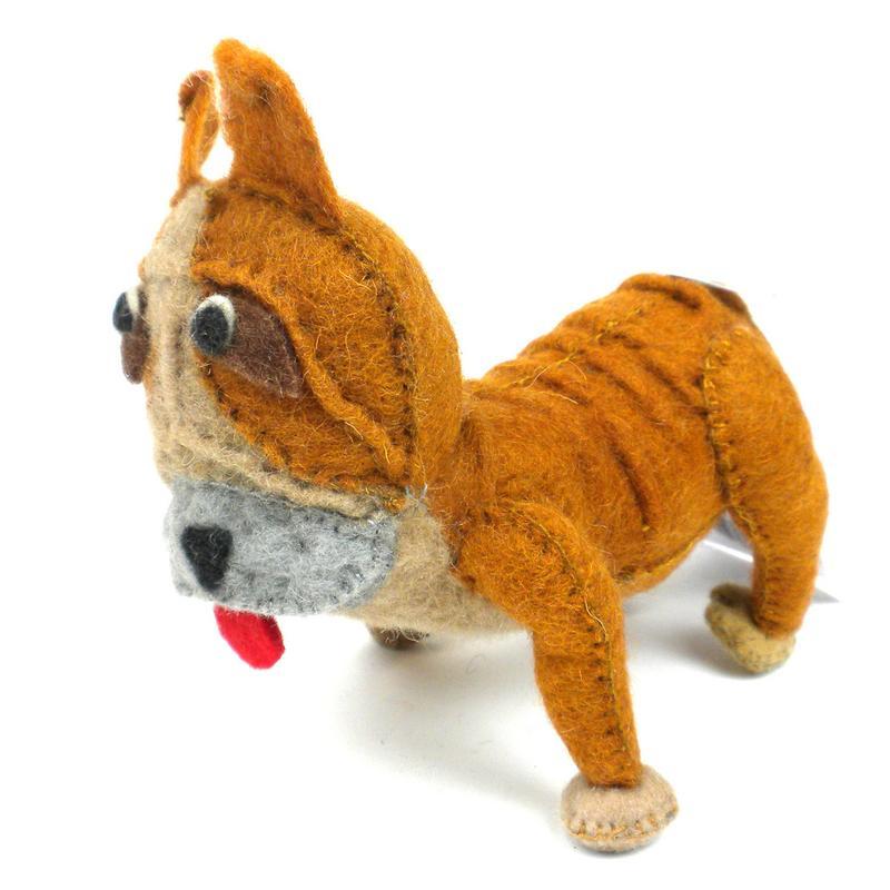 Bulldog Felt Ornament - Silk Road Bazaar (O) - TheHomeToGo