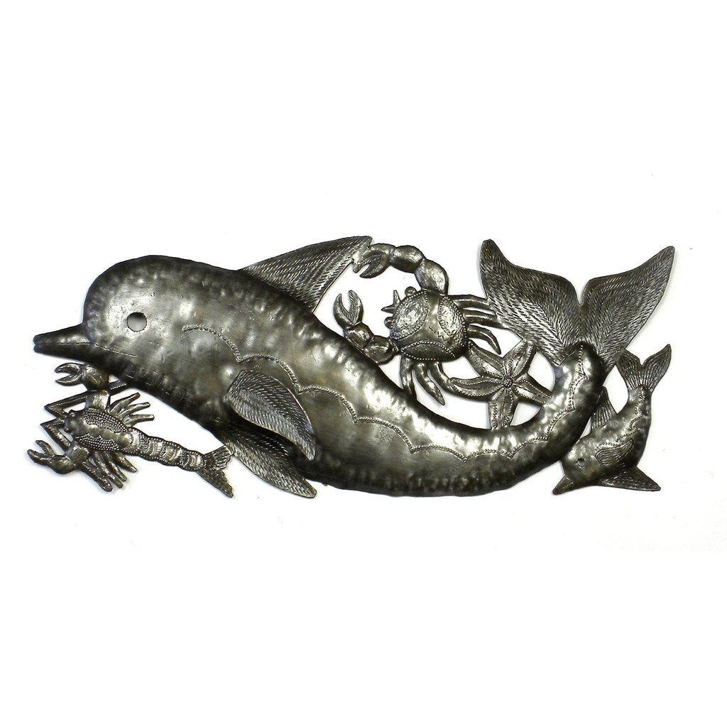 Dolphin and Sealife Metal Wall Art - Croix des Bouquets - TheHomeToGo