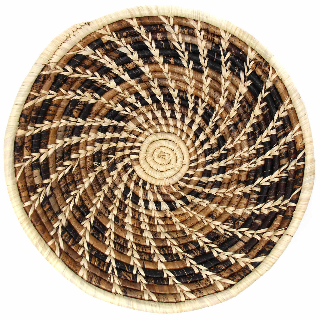 Woven Sisal Basket, Wheat Stalk Spirals In Natural - TheHomeToGo