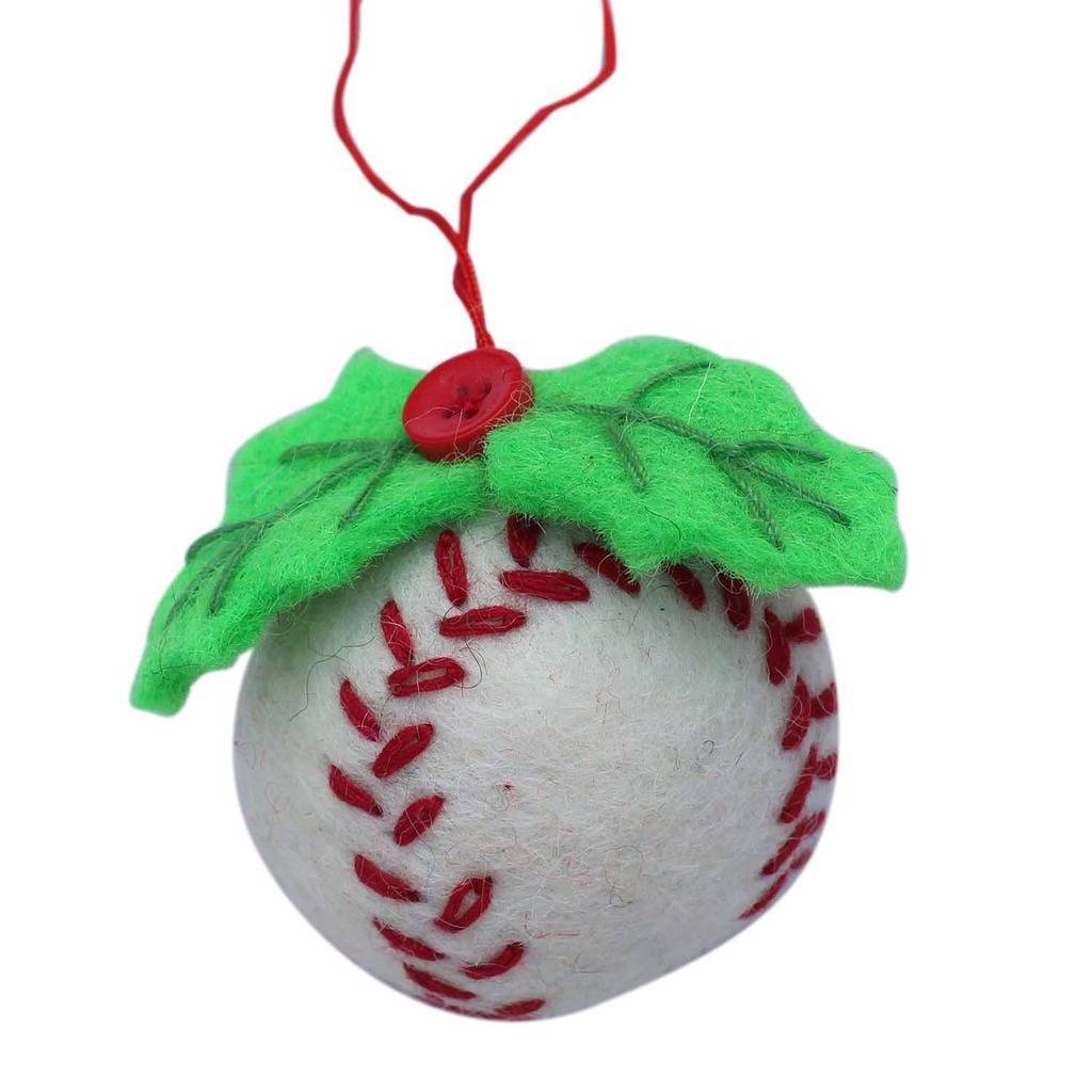 Baseball Felt Ornament - Global Groove (H) - TheHomeToGo