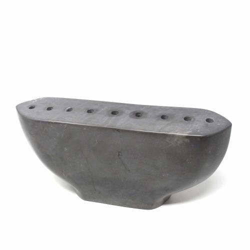 Soapstone Black Menorah - Smolart - TheHomeToGo