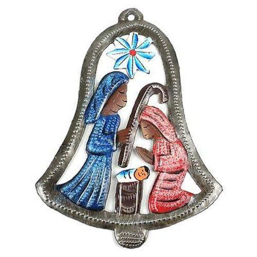 Hand Painted Bell Nativity Wall Art - Croix des Bouquets (H) - TheHomeToGo