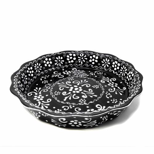 Encantada Handmade Pottery Serving Dish, Black & White - TheHomeToGo