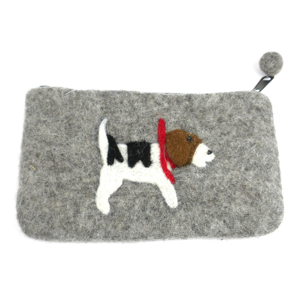 Jack Russell Felt Clutch - Global Groove (P) - TheHomeToGo