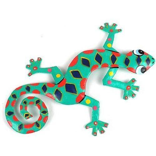 Eight Inch Spotted Metal Gecko - Caribbean Craft - TheHomeToGo