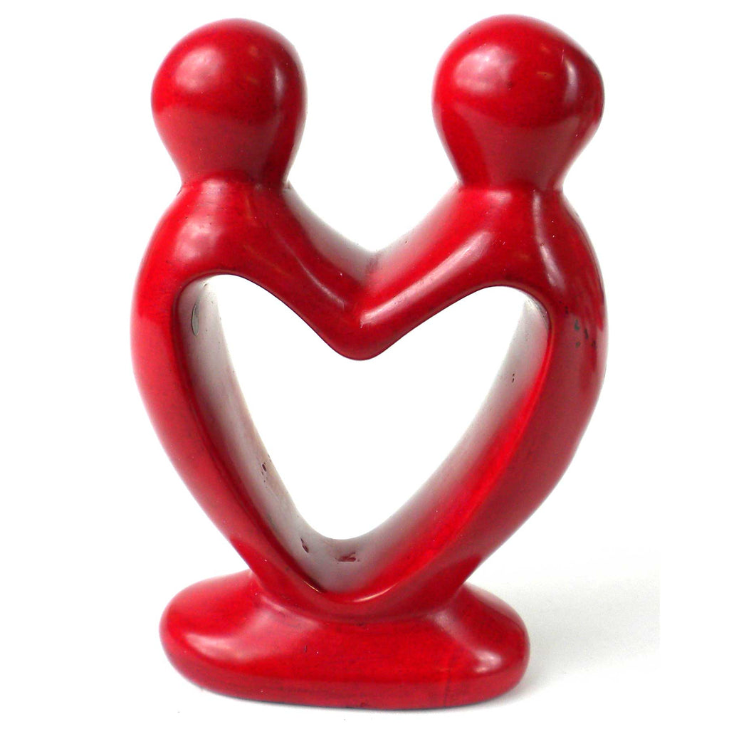 Soapstone Lovers Heart Red - 4 Inch - TheHomeToGo