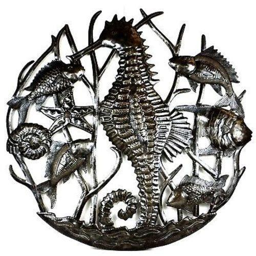 Seahorse and Fish Metal Art - Croix des Bouquets - TheHomeToGo