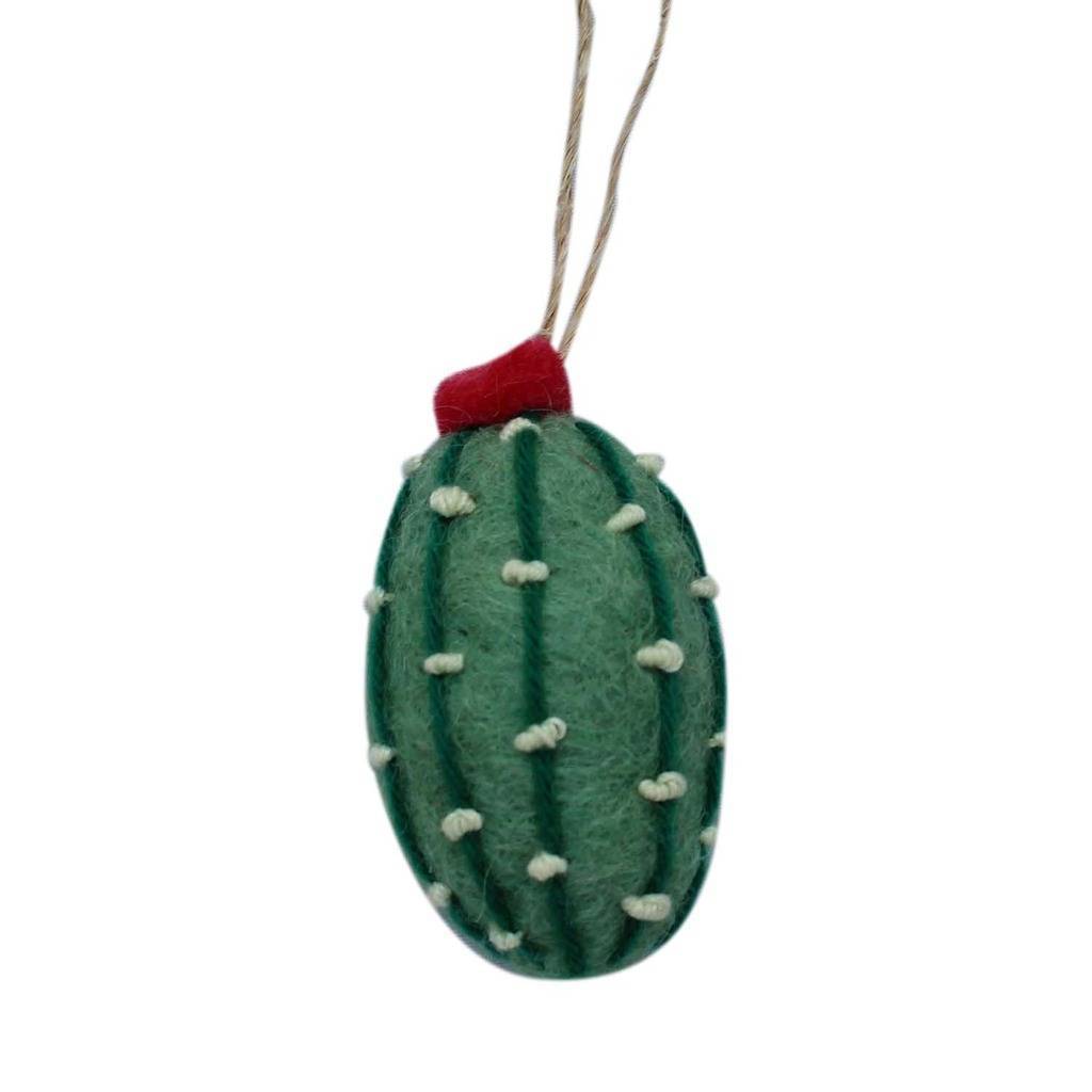 Short Cactus Felt Ornament (Sage Color) - Global Groove (H) - TheHomeToGo