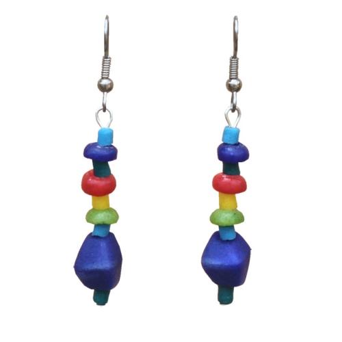 Multicolor Rainbow Glass Pebbles Earrings - Global Mamas - TheHomeToGo