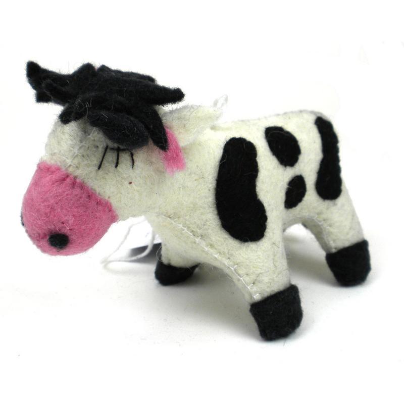 Felt Cow Ornament - Silk Road Bazaar (O) - TheHomeToGo