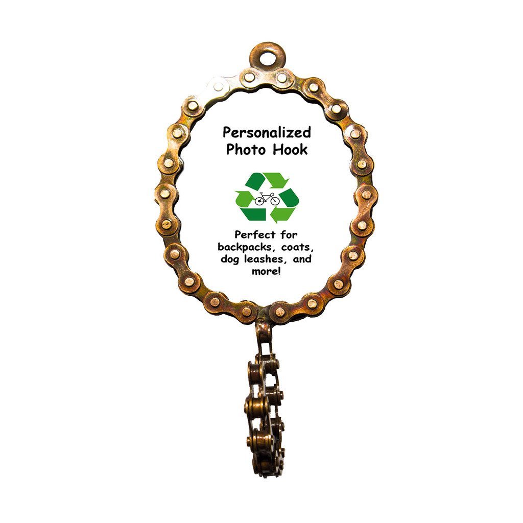 Oval Bicycle Chain Picture Frame Hook - Mira (P) - TheHomeToGo