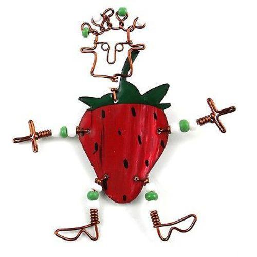 Dancing Girl Strawberry Pin - Creative Alternatives - TheHomeToGo