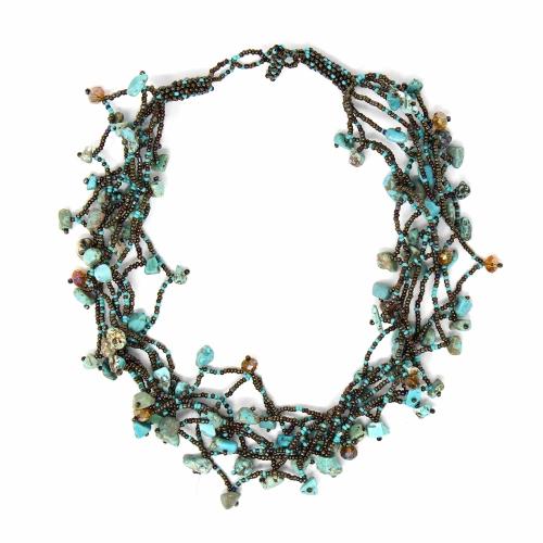 Chunky Stone Necklace - Turquoise - Lucias Imports (J) - TheHomeToGo