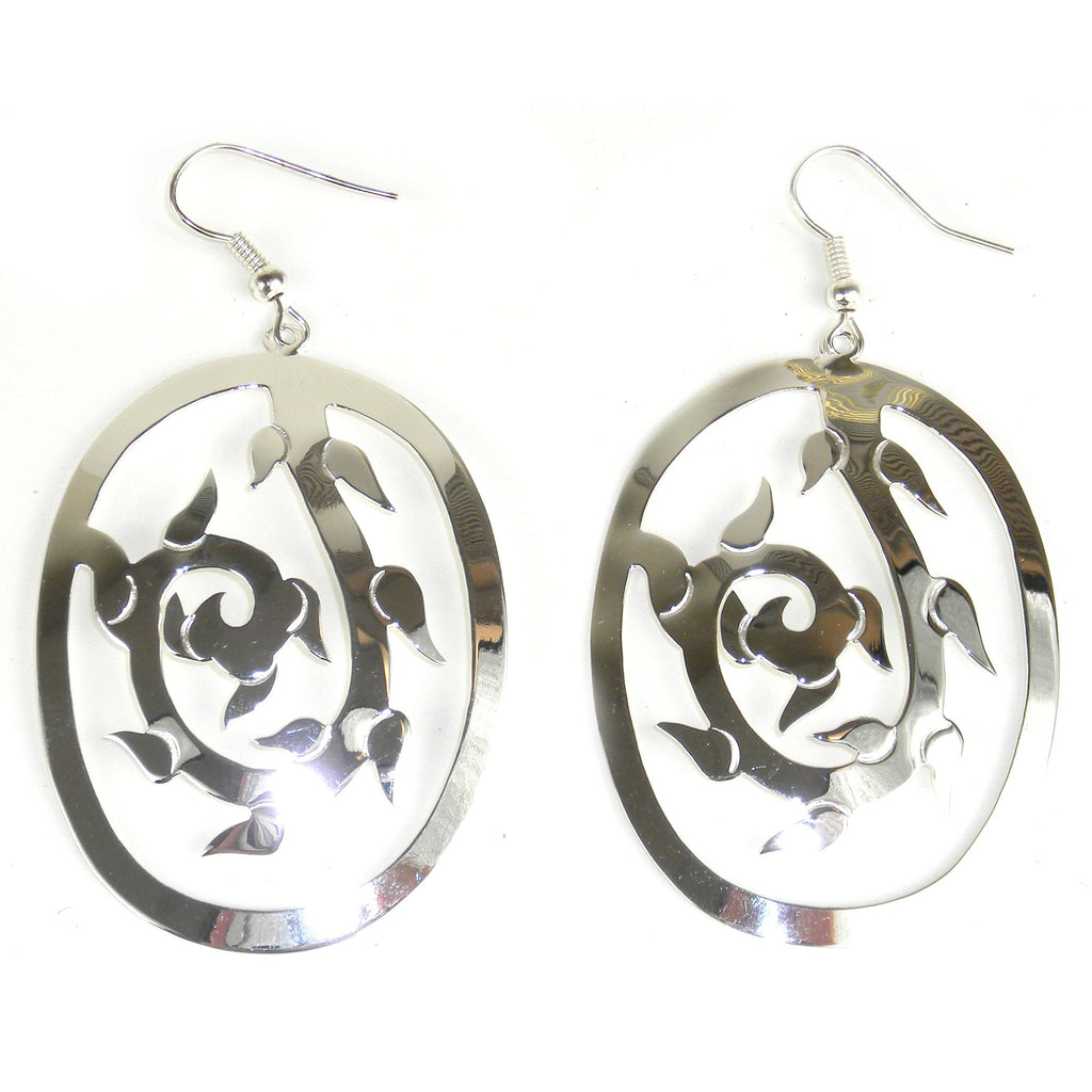 Large Silverplated Vine Earrings - Artisana - TheHomeToGo