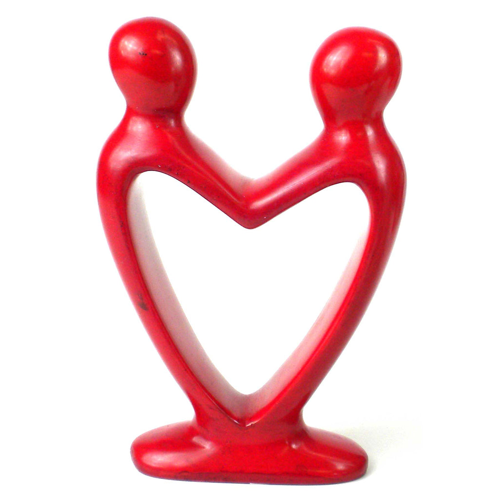 Soapstone Lovers Heart Red - 6 Inch - TheHomeToGo