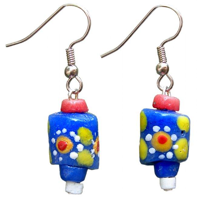 Recycled Glass New Day Bead Sister Earrings - Global Mamas - TheHomeToGo