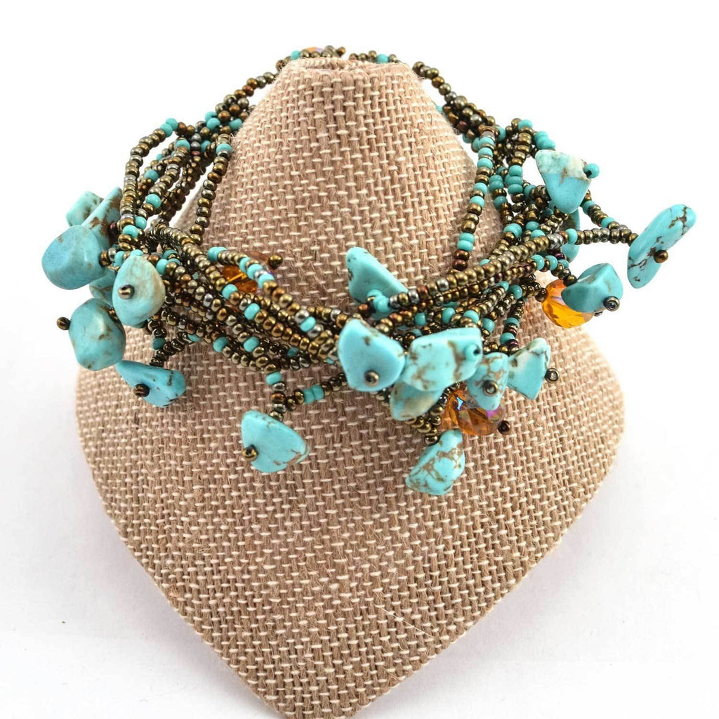 Chunky Stone Bracelet - Turquoise - Lucias Imports (J) - TheHomeToGo