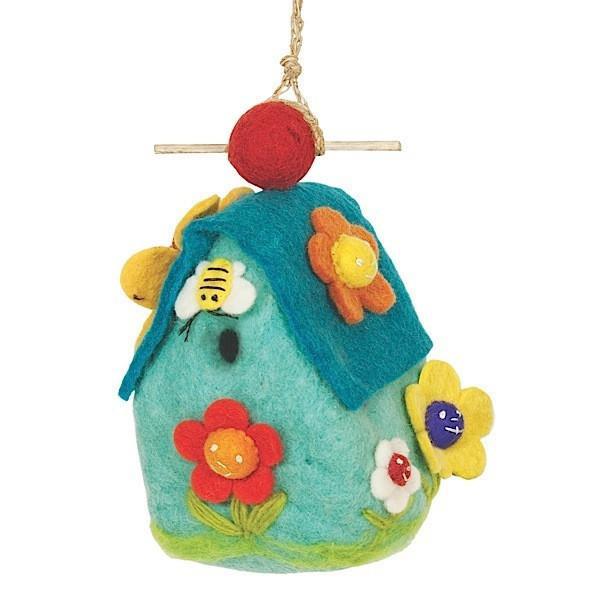 Felt Birdhouse Flower House - Wild Woolies - TheHomeToGo