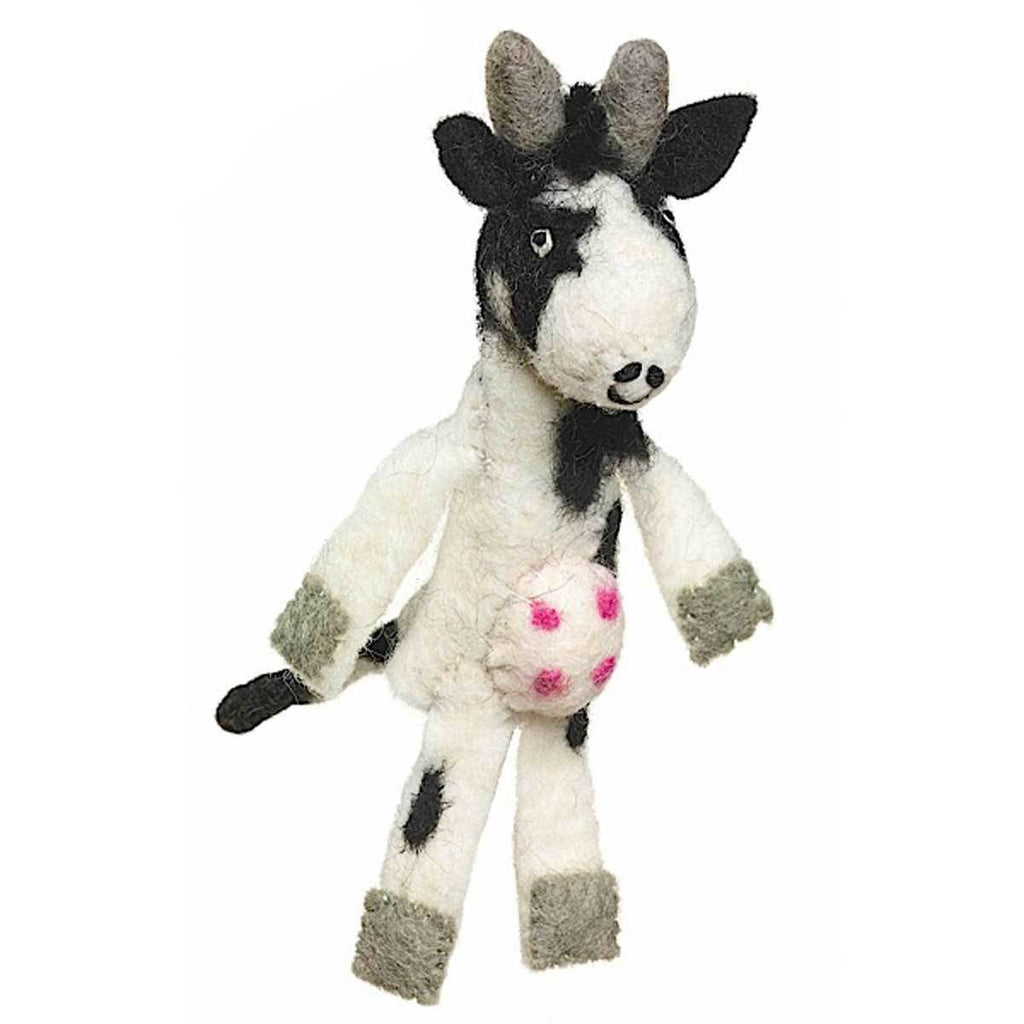 Woolie Finger Puppet - Cow - Wild Woolies (T) - TheHomeToGo