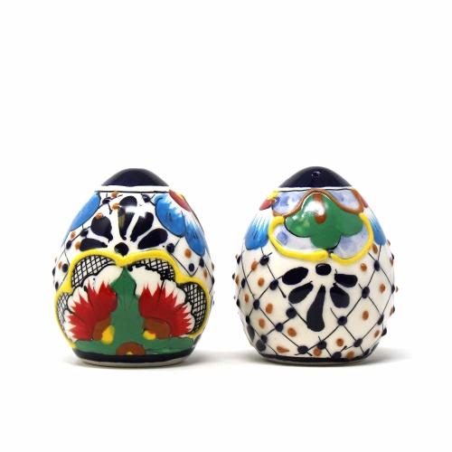 Encantada Handmade Pottery Spice Shakers, Dots & Flowers - TheHomeToGo