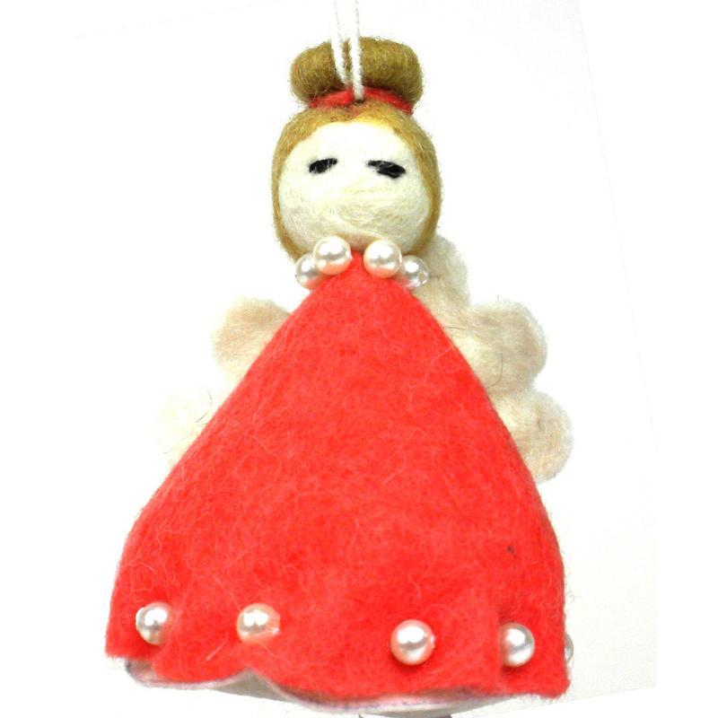 Felt Magic Fairy Ornament - Red - Silk Road Bazaar (O) - TheHomeToGo