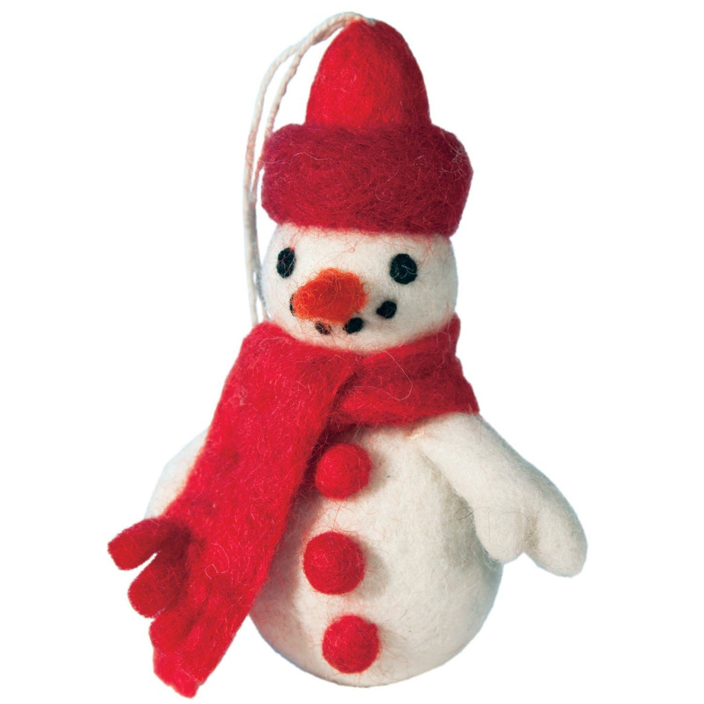 Felt Snowman Ornament - Wild Woolies (H) - TheHomeToGo