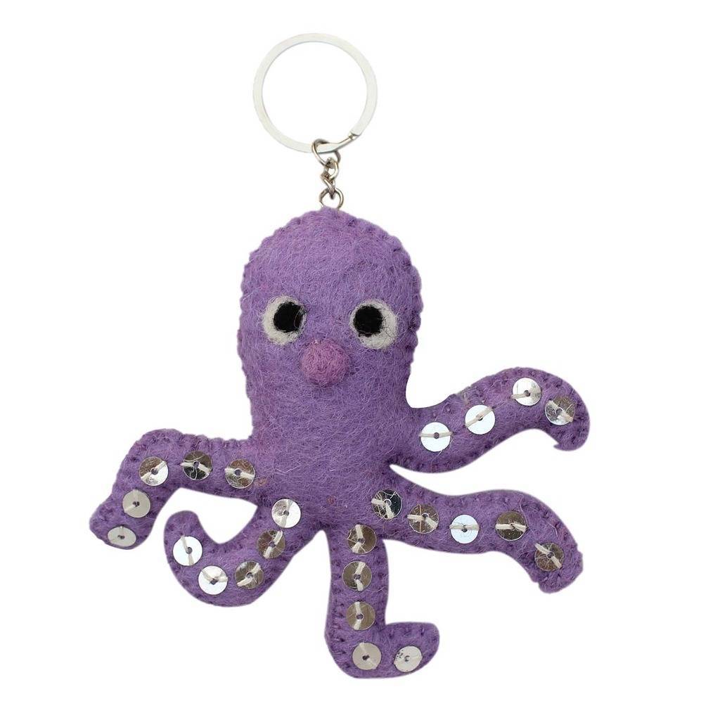 Felt Octopus Key Chain - Global Groove (A) - TheHomeToGo