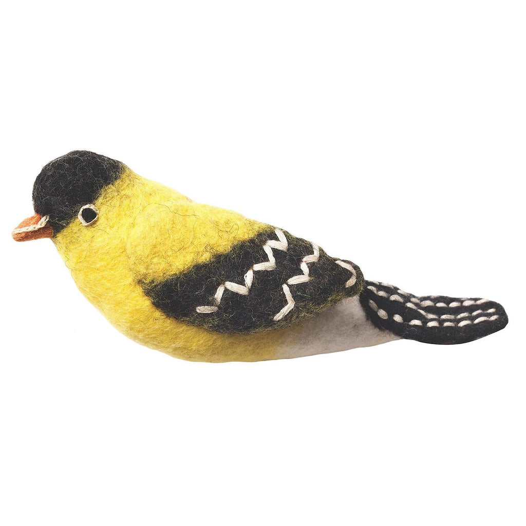 Felt Bird Garden Ornament - Goldfinch - Wild Woolies (G) - TheHomeToGo