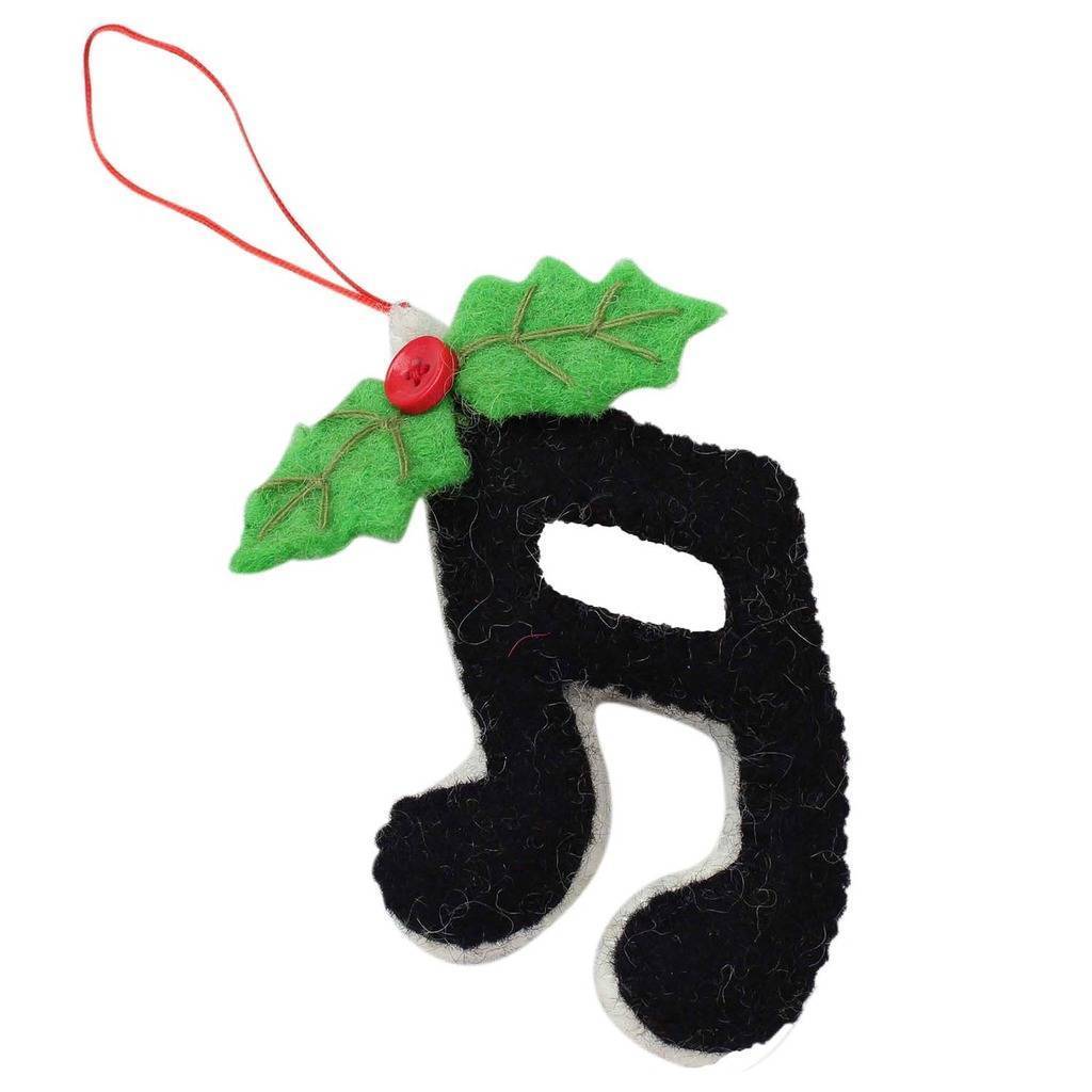 Sixteenth Notes Felt Ornament - Global Groove (H) - TheHomeToGo