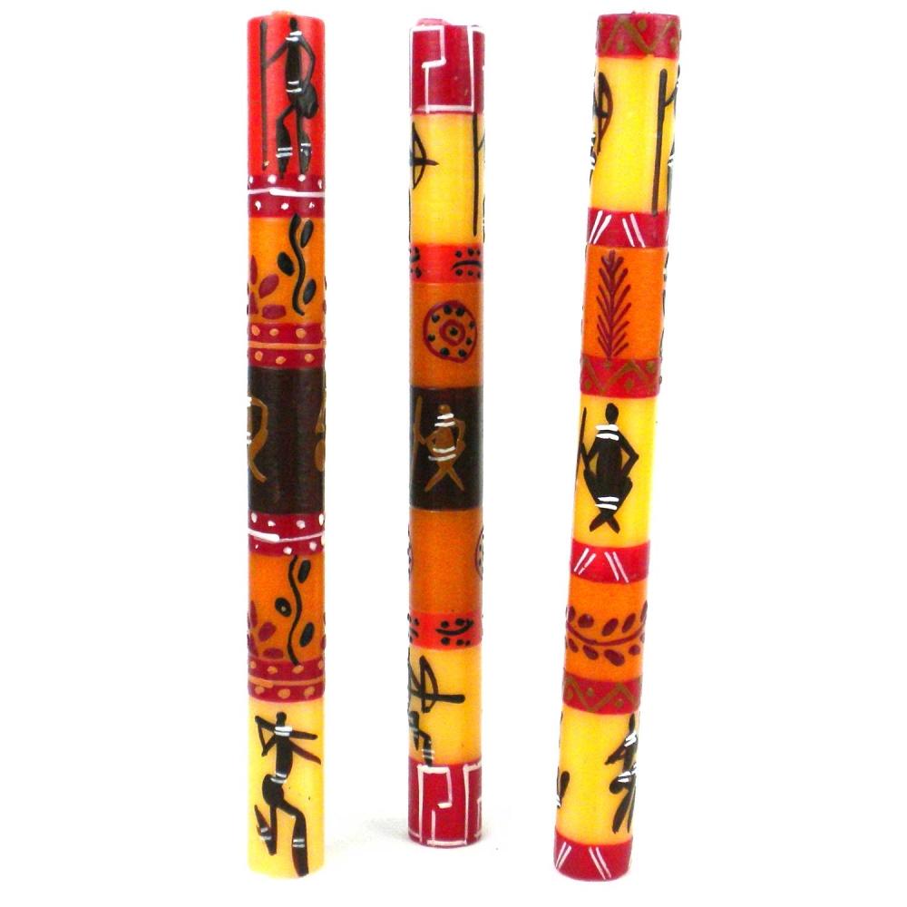 Set of Three Boxed Tall Hand-Painted Candles - Damisi Design - Nobunto - TheHomeToGo