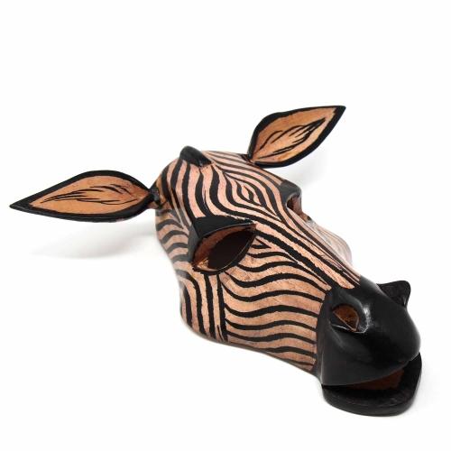 Hand-carved African Zebra Mask - Jedando Handicrafts (H) - TheHomeToGo