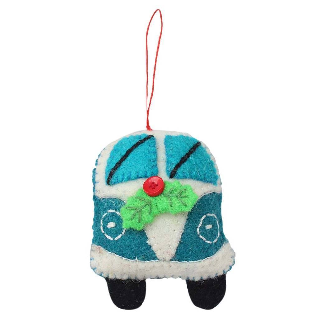 Turquoise Van Felt Ornament - Global Groove (H) - TheHomeToGo