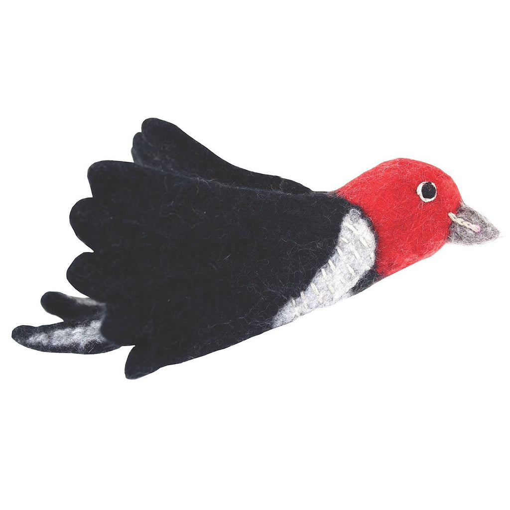 Felt Bird Garden Ornament - Woodpecker - Wild Woolies (G) - TheHomeToGo