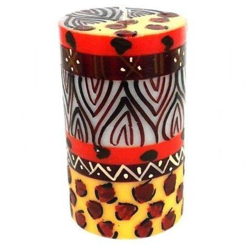 Single Boxed Hand-Painted Pillar Candle - Uzima Design - Nobunto - TheHomeToGo