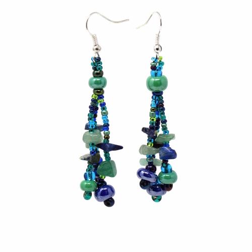 Beach Ball Earrings - Green Blue - Lucias Imports (J) - TheHomeToGo