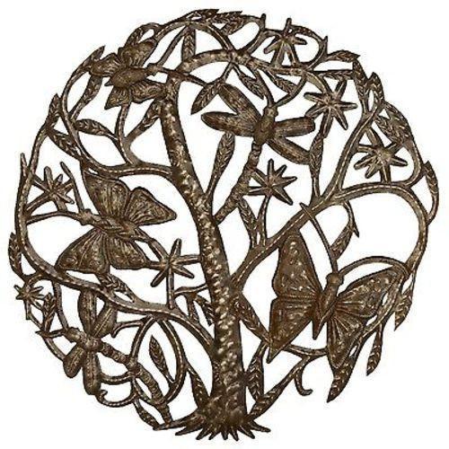 Dancing Butterflies and Dragonflies 24 inch Metal Art - Croix des Bouquets - TheHomeToGo