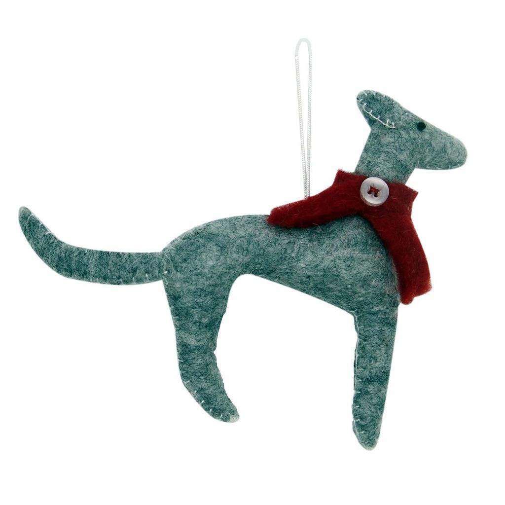 Greyhound Felt Ornament - Global Groove (H) - TheHomeToGo