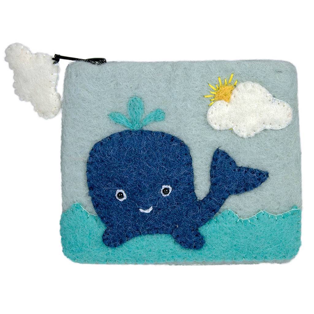 Felt Whale Coin Purse - Wild Woolies (P) - TheHomeToGo