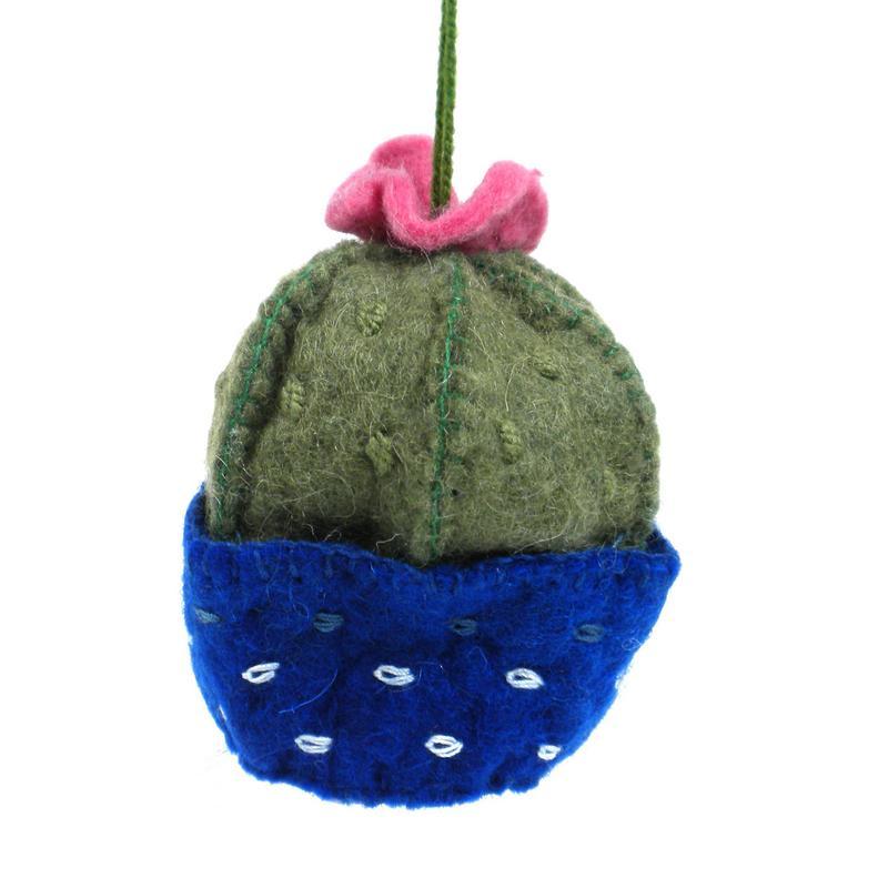 Felt Barrel Cactus Ornament - Silk Road Bazaar (O) - TheHomeToGo