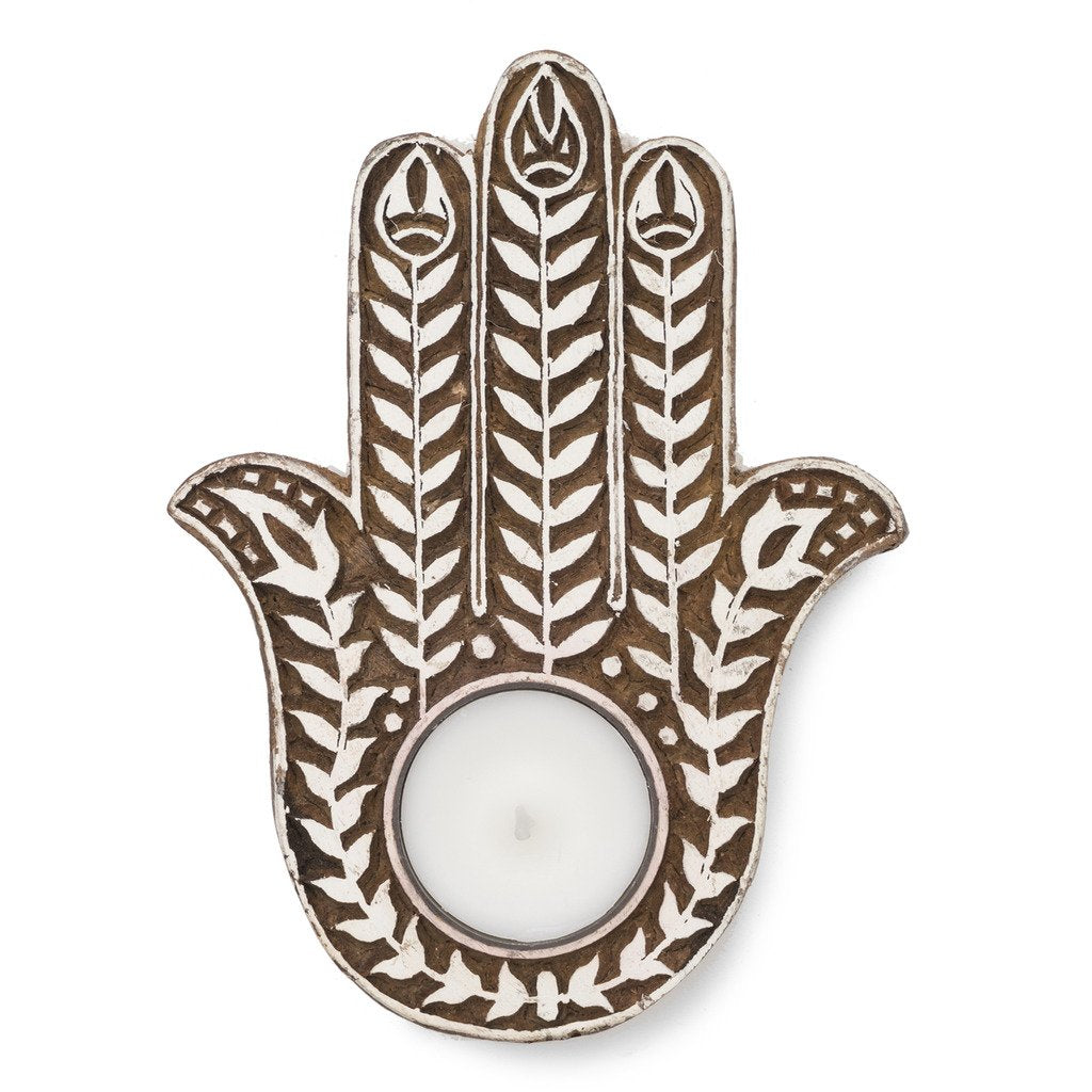 Aashiyana Tea Light Holder - Hamsa - Matr Boomie (Candle) - TheHomeToGo