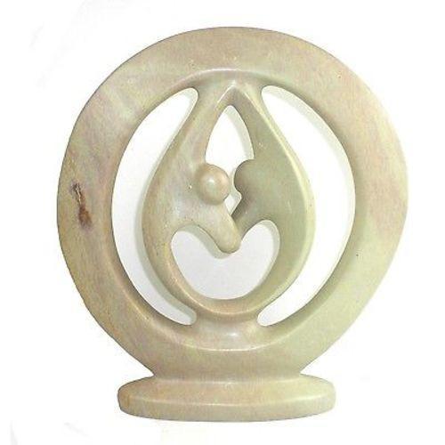 Natural Soapstone 8-inch Lover's Embrace Sculpture - Smolart - TheHomeToGo