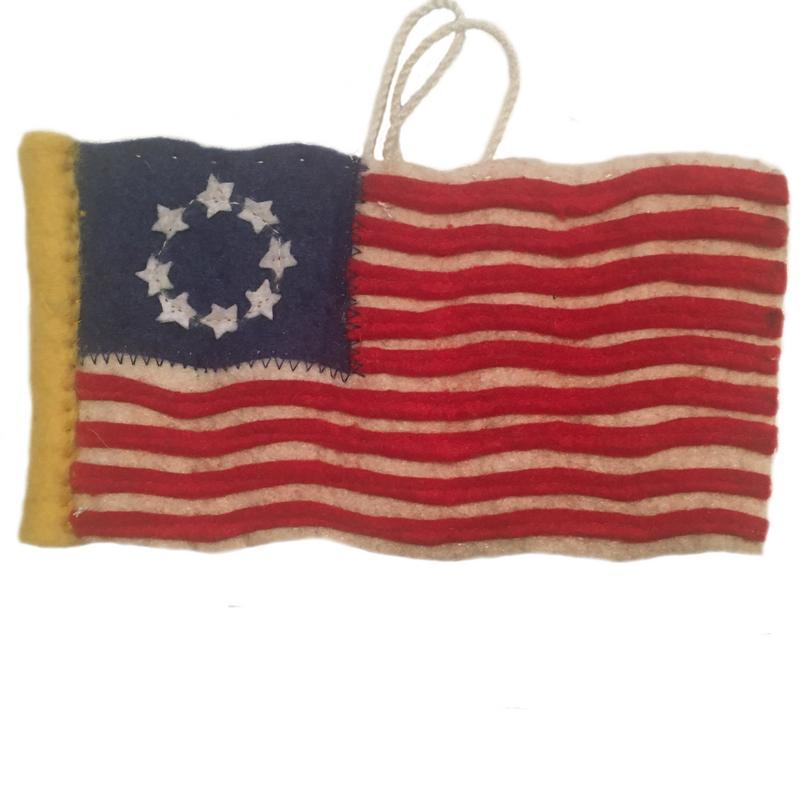 Felt Colonial American Flag Ornament - Silk Road Bazaar (O) - TheHomeToGo