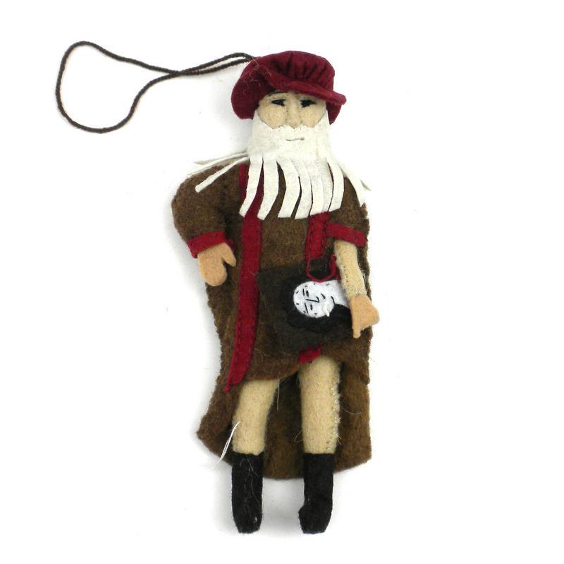 Leonardo Da Vinci Felt Ornament - Silk Road Bazaar (O) - TheHomeToGo